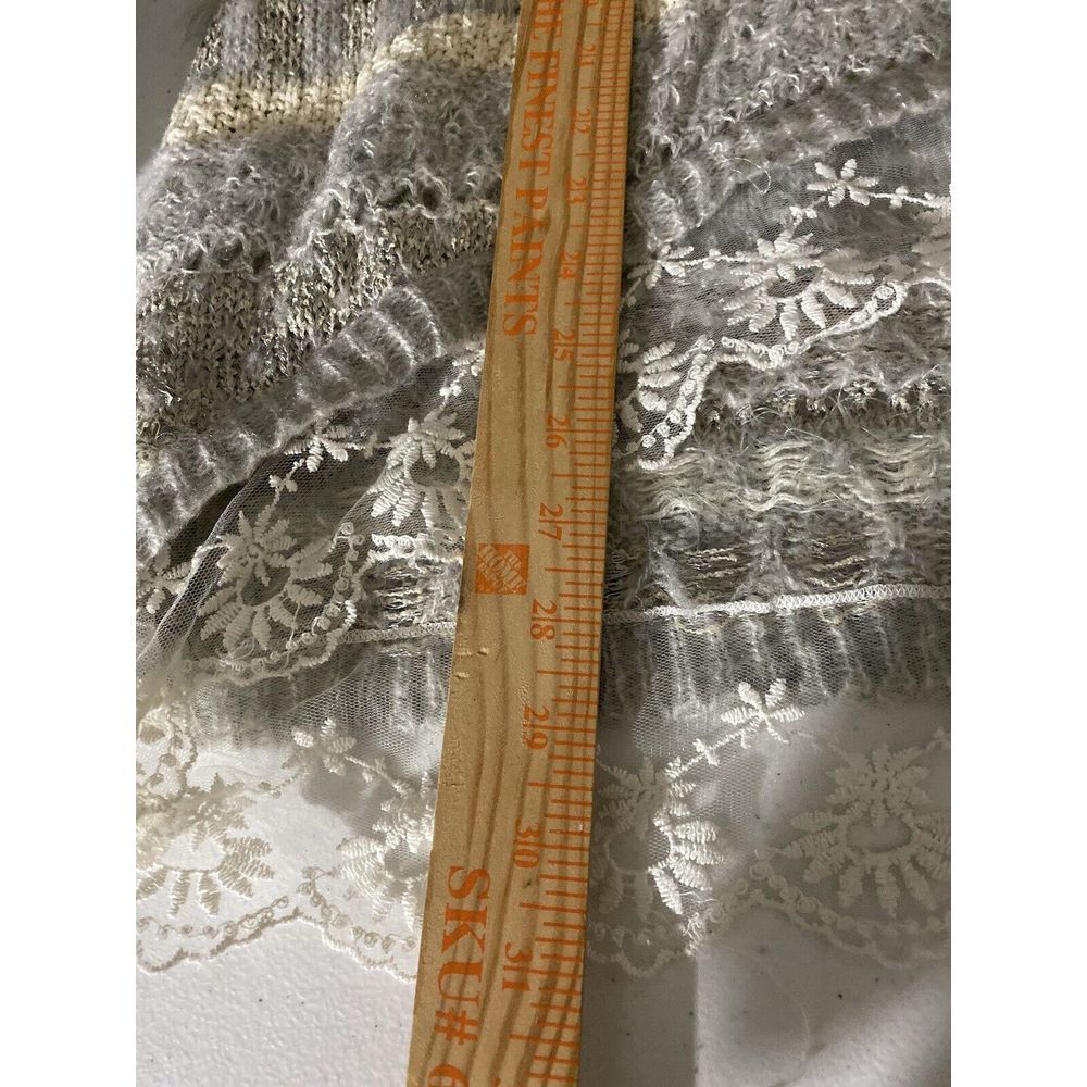 American Rag Womens Lace Hem Sweater Hi-lo Tunic Knit Top, S Coquette Soft - Picture 5 of 7